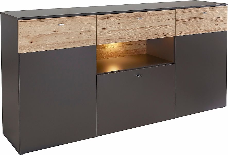 FORTE Sideboard "Como", Kommode, Stauraumschrank, LED Beleuchtung, Soft Clo günstig online kaufen