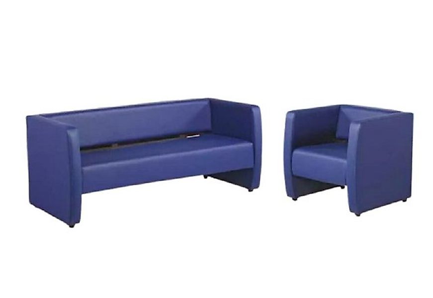 Xlmoebel Sofa Luxus Polstermöbel-Set in Blau für das Büro: Sofa, Sessel und günstig online kaufen