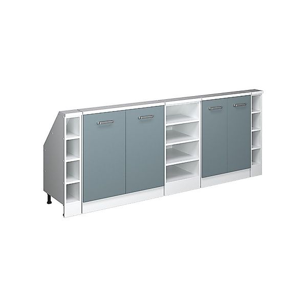 Vicco Unterschrank R-Line, Blau-Grau/Weiß, 215 cm günstig online kaufen