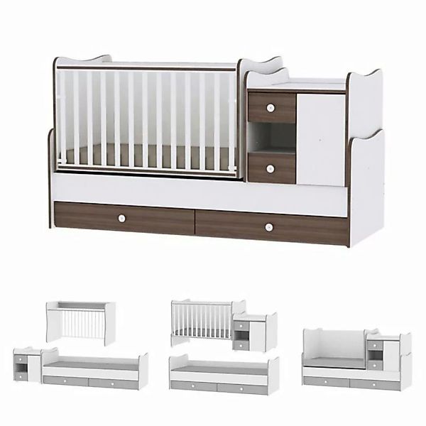 Lorelli Komplettbett Baby- und Kinderbett Mini Max, 3 in 1, umbaubar, für 2 günstig online kaufen