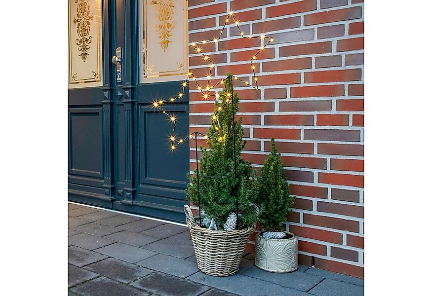 Meinposten LED-Lichterkette Gartenstecker Stern LED Weihnachtsbeleuchtung b günstig online kaufen