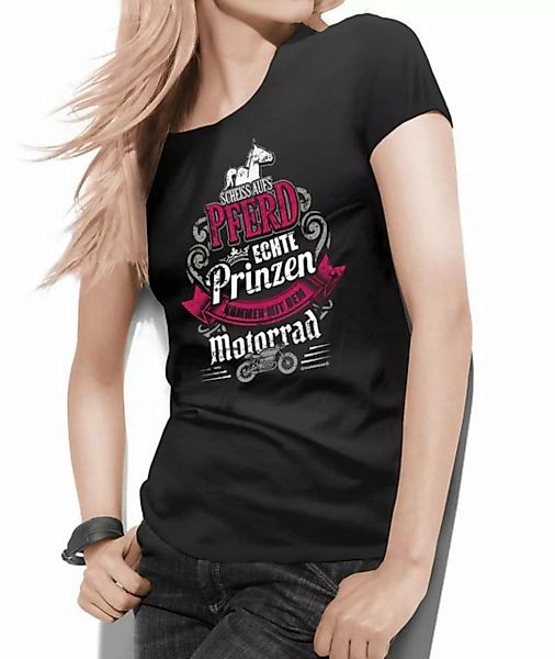 GASOLINE BANDIT® T-Shirt Damen Lady Biker-Shirt - Scheiss aufs Pferd günstig online kaufen