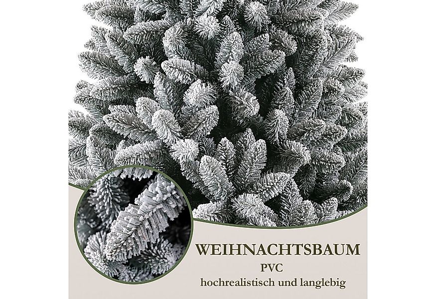 Vankel Künstlicher Weihnachtsbaum Tannenbaum PVC, 180cm mit LED Tannenzapfe günstig online kaufen