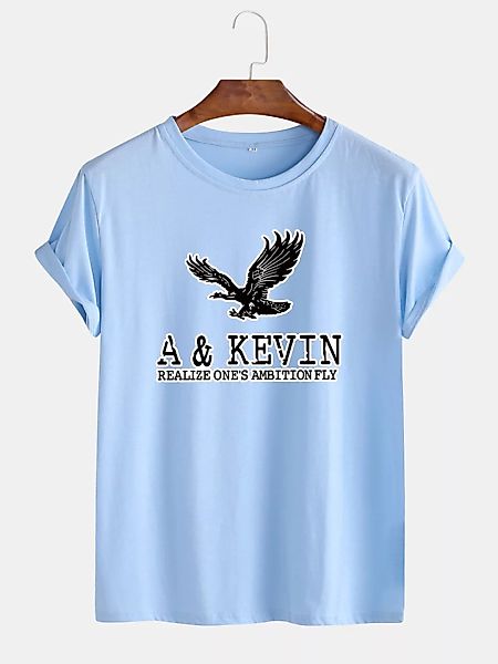 Herren Eagle Grafikdruck Loose Breathable T-Shirt günstig online kaufen