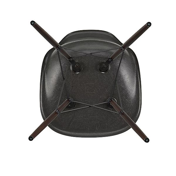 Vitra - Eames Fiberglass Side Chair DSW Ahorn dunkel - Elefantengrau/Sitzsc günstig online kaufen