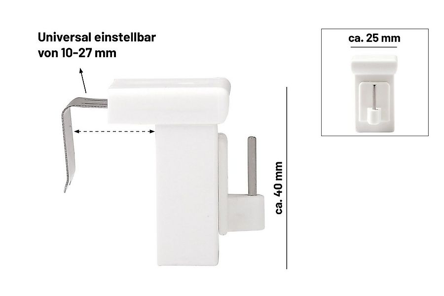 Deco-Raum Klemmträger Fensterhaken 10-27mm, passend für Deko am Fenster ode günstig online kaufen