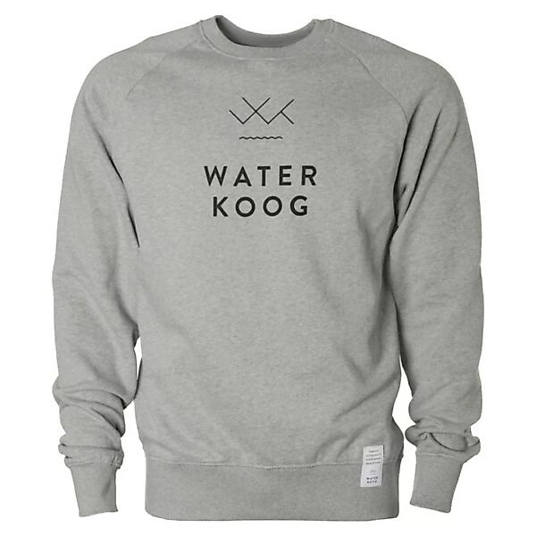 Sweatshirt Waterkoog , Grau Meliert, Schwarzer Print, Biobaumwolle, Unisex günstig online kaufen