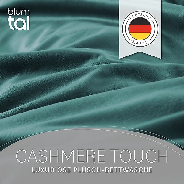 Blumtal Bettwäsche Cashmere-Touch Plüsch, warme Winterbettwäsche + Kopfkiss günstig online kaufen