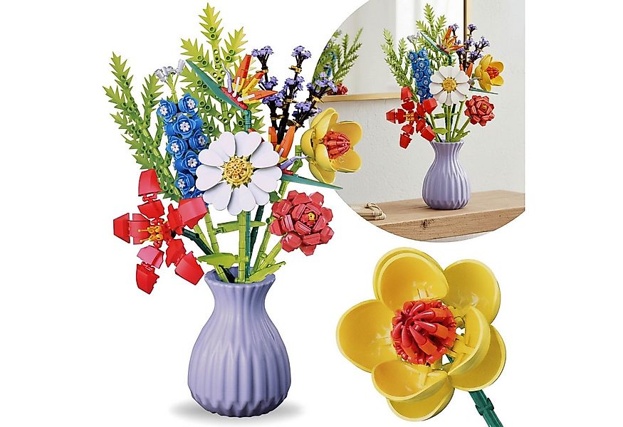 Sarcia.eu Blumenstrauß Bausteine kompatibel mit LEGO, 8 Blumen, DIY 690 Stk günstig online kaufen