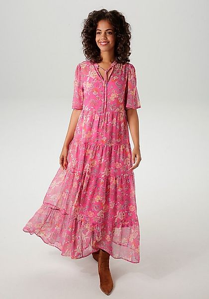 Aniston CASUAL Sommerkleid mit fantasievollem Blumen- und Paisley-Druck günstig online kaufen