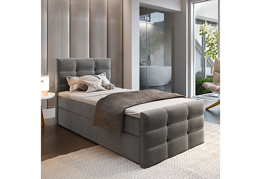 Masseno Boxbett AMON 100x200 cm mit Bonell Matratze und Topper günstig online kaufen