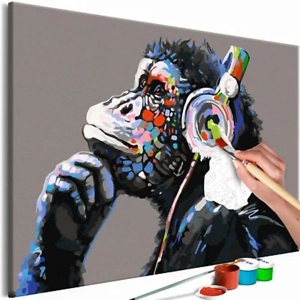 artgeist Malen nach Zahlen Musical Monkey mehrfarbig Gr. 60 x 40 günstig online kaufen