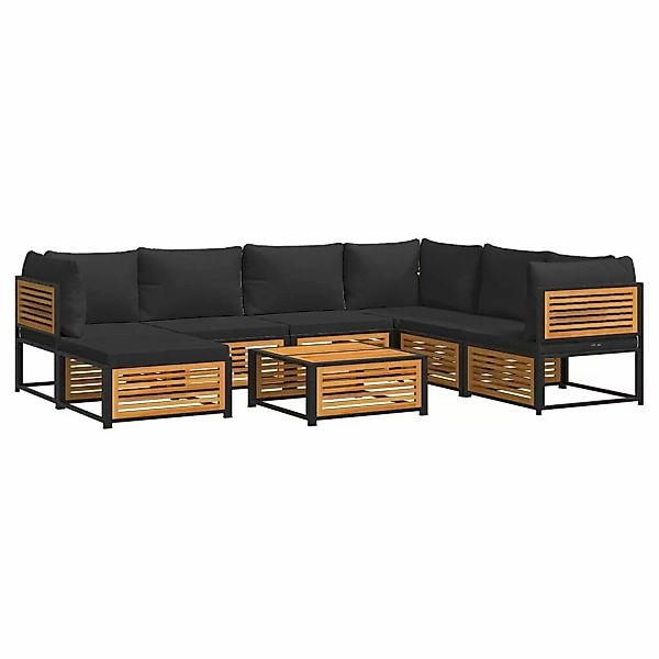 vidaXL 8-tlg Garten-Sofagarnitur mit Kissen Massivholz Akazie Modell 2 günstig online kaufen
