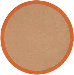 carpetfine Sisalteppich "Sisal" rund 5 mm Höhe mit farbiger Bordüre, Anti-R günstig online kaufen
