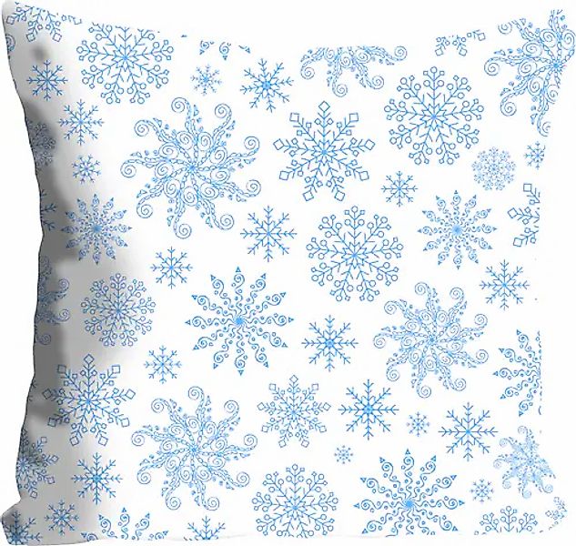 queence Dekokissen »Snow«, mit zackigen Schneeflocken, Kissenhülle ohne Fül günstig online kaufen