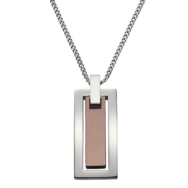Zeeme Kette mit Anhänger Edelstahl zweifarbig günstig online kaufen