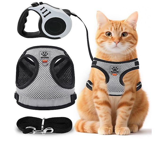 BlingBin Katzen-Geschirr Katzengeschirr mit Leine Verstellbar Ausbruchsiche günstig online kaufen