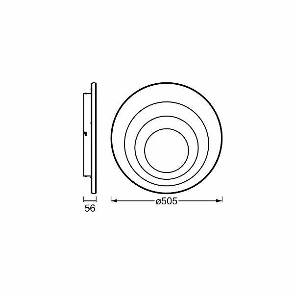 OSRAM LED-Deckenlampe ORBIS SPIRAL ROUND, Ø 51 cm, weiß 42 W günstig online kaufen