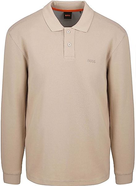 BOSS Petempestolong Long Sleeve Polo Beige - Größe 3XL günstig online kaufen