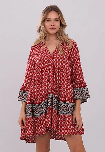 YC Fashion & Style Tunikakleid Traum Kleid in Rot mit Ethno-Mustern Allover günstig online kaufen