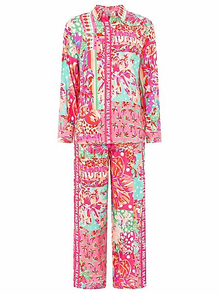 Zwillingsherz Shirtbluse ""Be Happy"", mit auffälligem Blumenprint günstig online kaufen