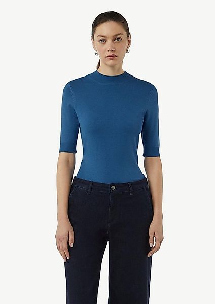 comma Kurzarmshirt Strickpullover Feinstrickpullover aus Viskosemix günstig online kaufen
