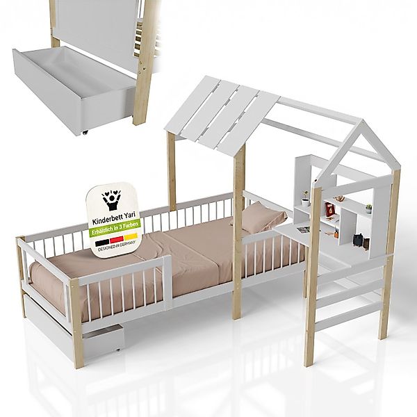 Juskys Kinderbett Yari, 90x200 cm, Hausoptik, günstig online kaufen