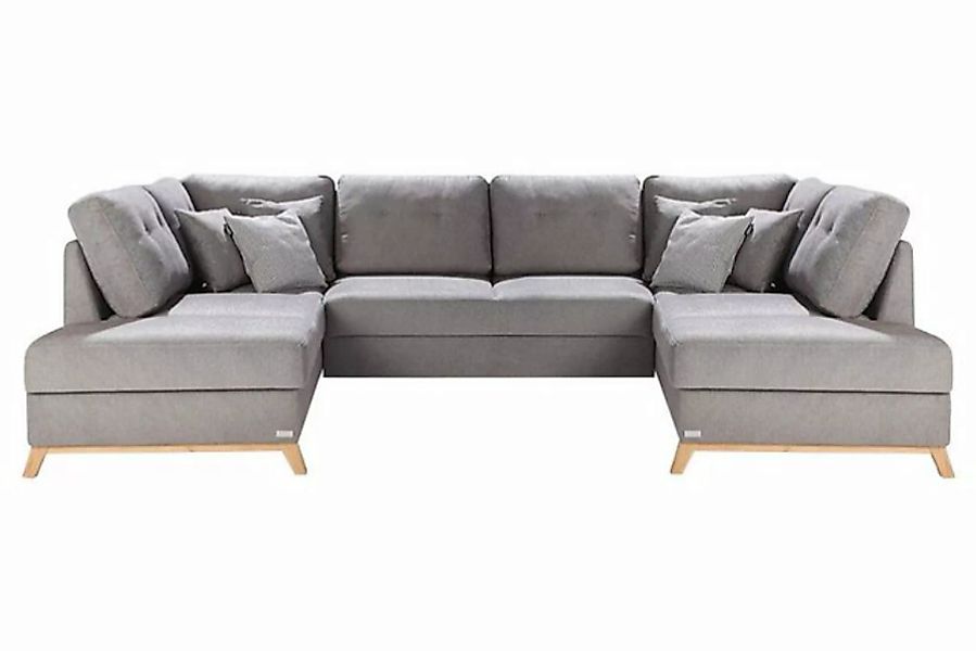 JVmoebel Ecksofa Wohnlandschaft Ecksofa Stoff U-Form Bettfunktion Couch, Ma günstig online kaufen