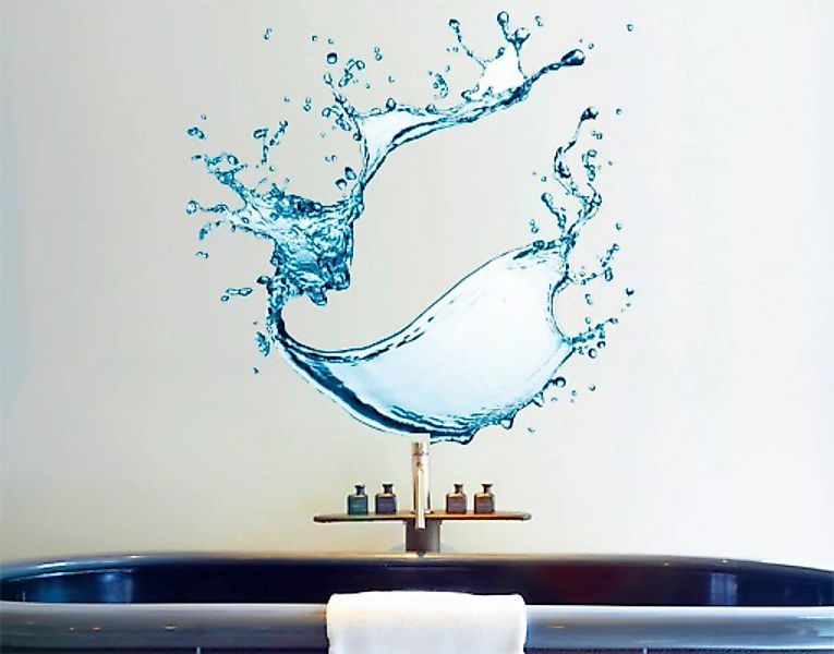 Wandtattoo Badezimmer No.471 Splashing Water günstig online kaufen
