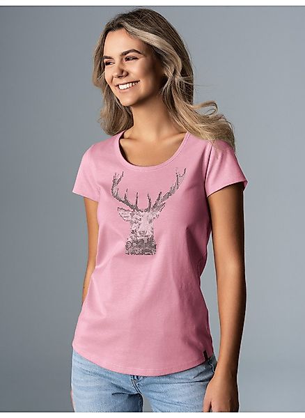 Trigema T-Shirt "TRIGEMA T-Shirt Glitzer-Hirsch" 1 Stk. tlg. günstig online kaufen