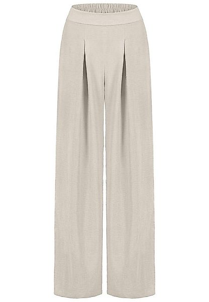 SUBLEVEL Stoffhose Leichte Sommerhose aus Viskose-Mix Weite Viskosehose mit günstig online kaufen