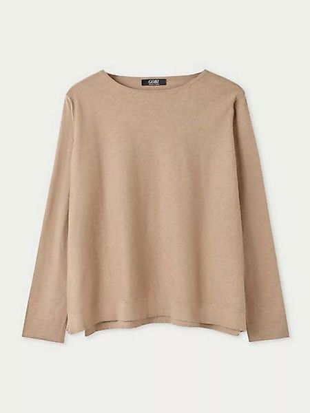 GOBI Cashmere Rundhalspullover Pullover mit Bootsausschnitt aus Baumwoll-Se günstig online kaufen