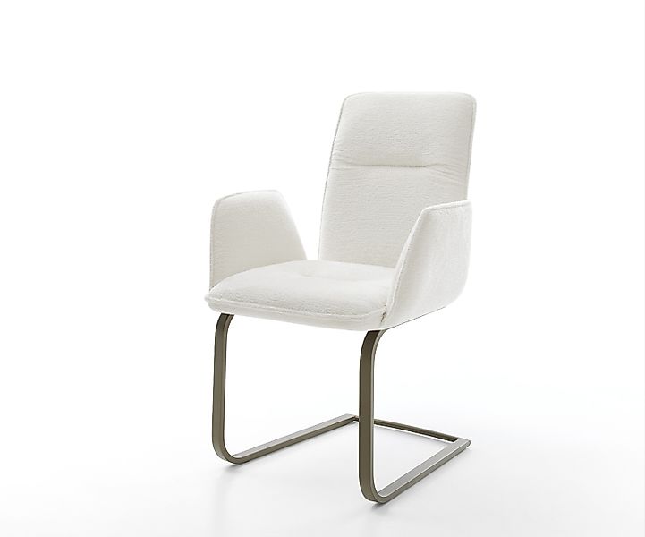 Freischwinger Vinja-Flex Bouclé Soft Beige Freischwinger flach Effektfinish günstig online kaufen