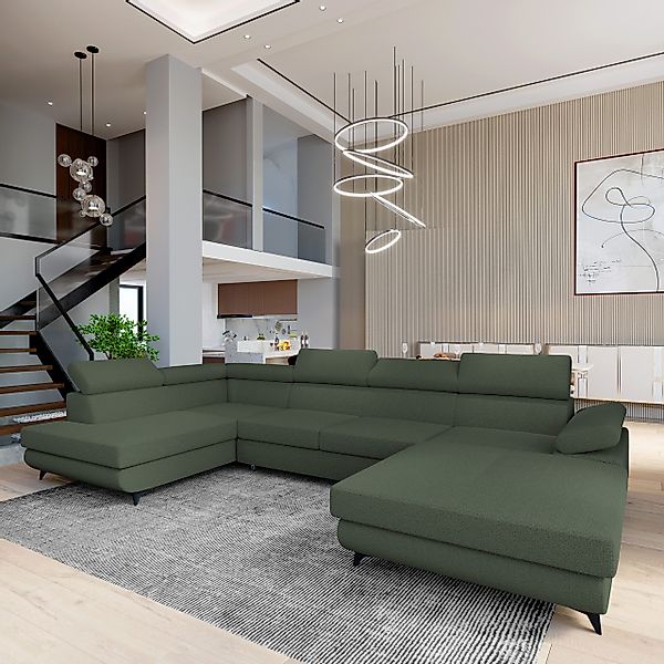 Masseno Ecksofa RUBANO mit Schlaffunktion U-Form, günstig online kaufen