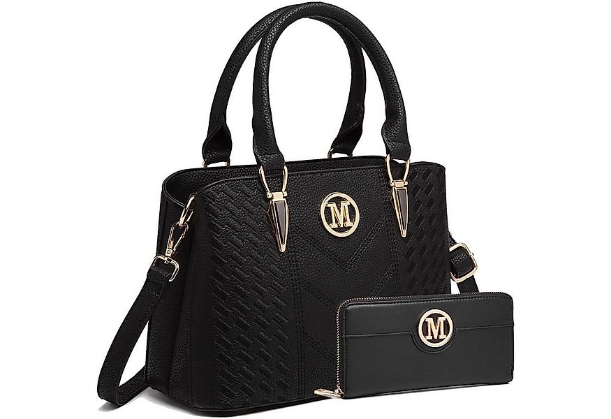 LuxusKollektion Henkeltasche Handtasche Damen PU Leder Lychee Muster 2-1 Sc günstig online kaufen