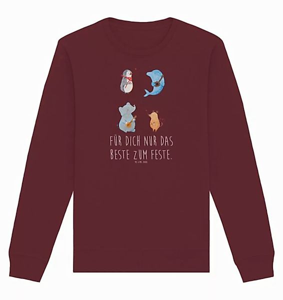 Mr. & Mrs. Panda Longpullover Größe XS Big Band - Burgundy - Geschenk, Pull günstig online kaufen