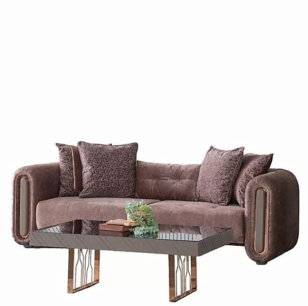 JVmoebel Sofa Braune Dreisitzer Couch Sofa Möbel Polster Einrichtung Couche günstig online kaufen