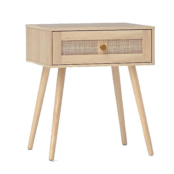 Costway Nachttisch Rattan 48 x 40 x 58 cm Natur günstig online kaufen