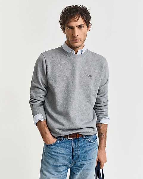 Gant Sweatshirt "REG SHIELD C-NECK SWEAT", mit Logostickerei auf der Brust günstig online kaufen