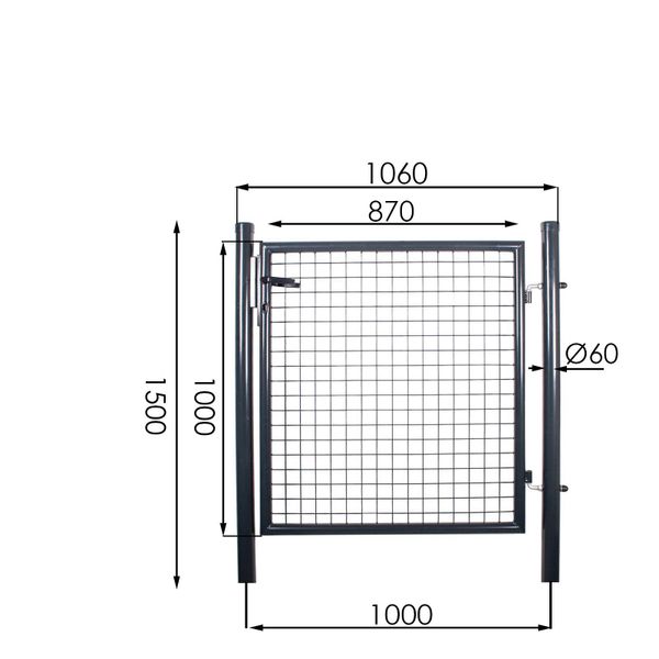 ATTAS Gartentor Gartentor Gartentür Hoftor Gartenpforte günstig online kaufen