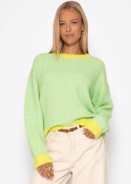 SASSYCLASSY Strickpullover Gestreifter Pullover für Damen günstig online kaufen
