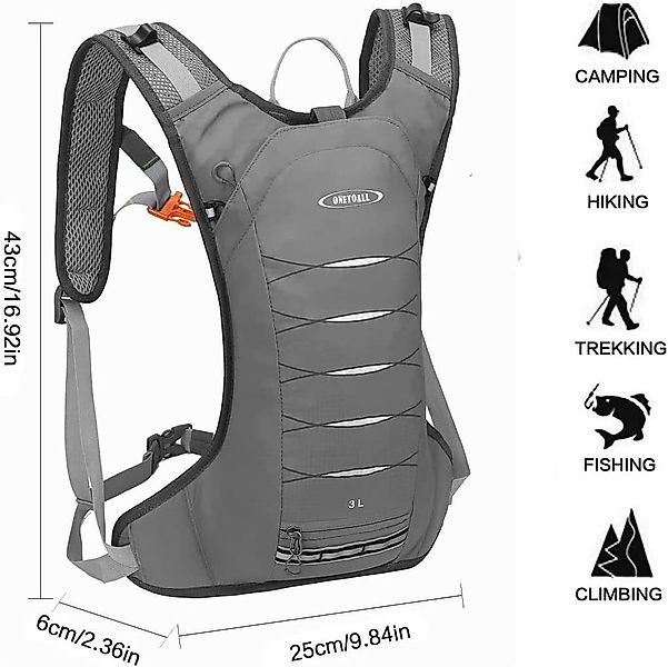 RAIKOU Fahrradrucksack 3L Laufrucksack ultraleicht für günstig online kaufen