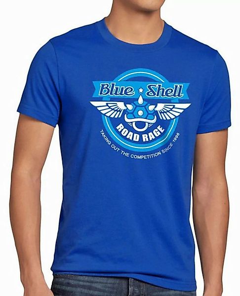 style3 T-Shirt Blue Shell Kart mario super snes n64 switch blauer brothers günstig online kaufen