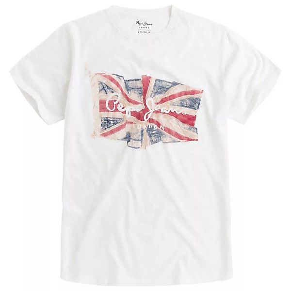 Pepe Jeans Flag Kurzärmeliges T-shirt 2XL Off White günstig online kaufen