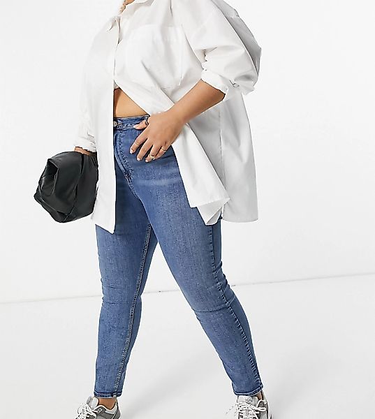 ASOS DESIGN Curve – Lift and Contour – Formende Jeans mit engem Schnitt und günstig online kaufen