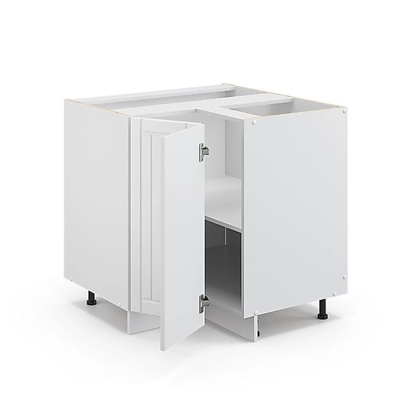 Vicco Eckunterschrank Fame-Line Weiß Landhaus/Weiß 81 cm AP Anthrazit günstig online kaufen