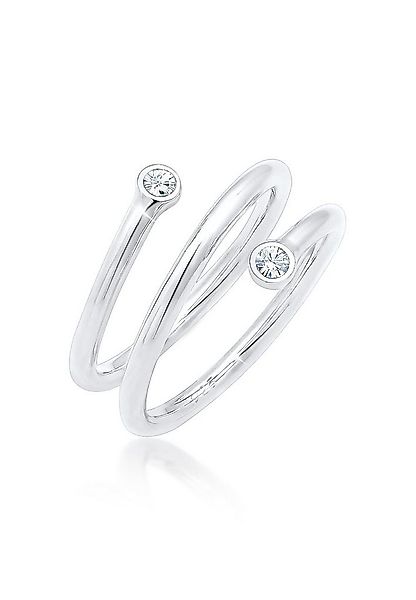 Elli Fingerring Wickelring Geo Kristalle 925 Sterling Silber günstig online kaufen