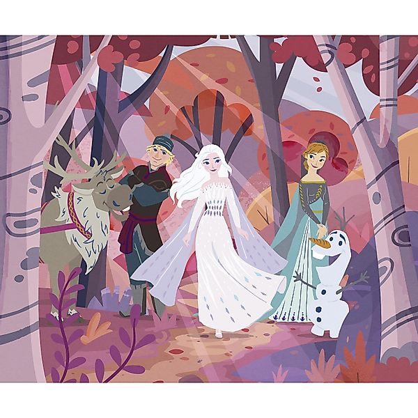 Komar Vlies Fototapete Disney Frozen Forest Friendship Bunt günstig online kaufen