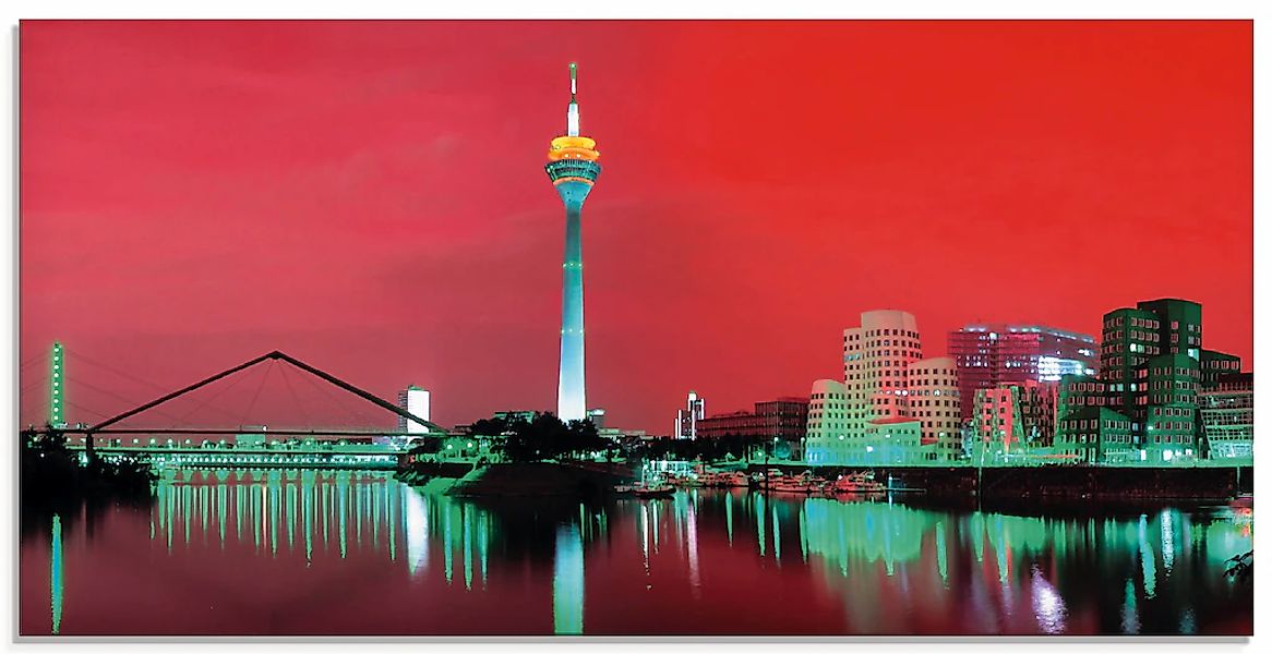 Artland Glasbild "Düsseldorf Skyline V", Deutschland, (1 St.), in verschied günstig online kaufen