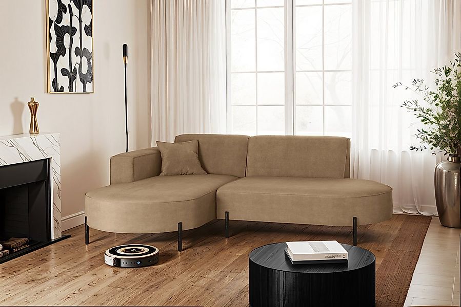 Kaiser Möbel Ecksofa Sofa L-Form Designer Modena Rein stoff Noel, Quelle, P günstig online kaufen